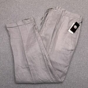 NEW Barefox 100% Linen‎ Pants Men's 40x34 Gray Ultra Lightweight Trousers Beach